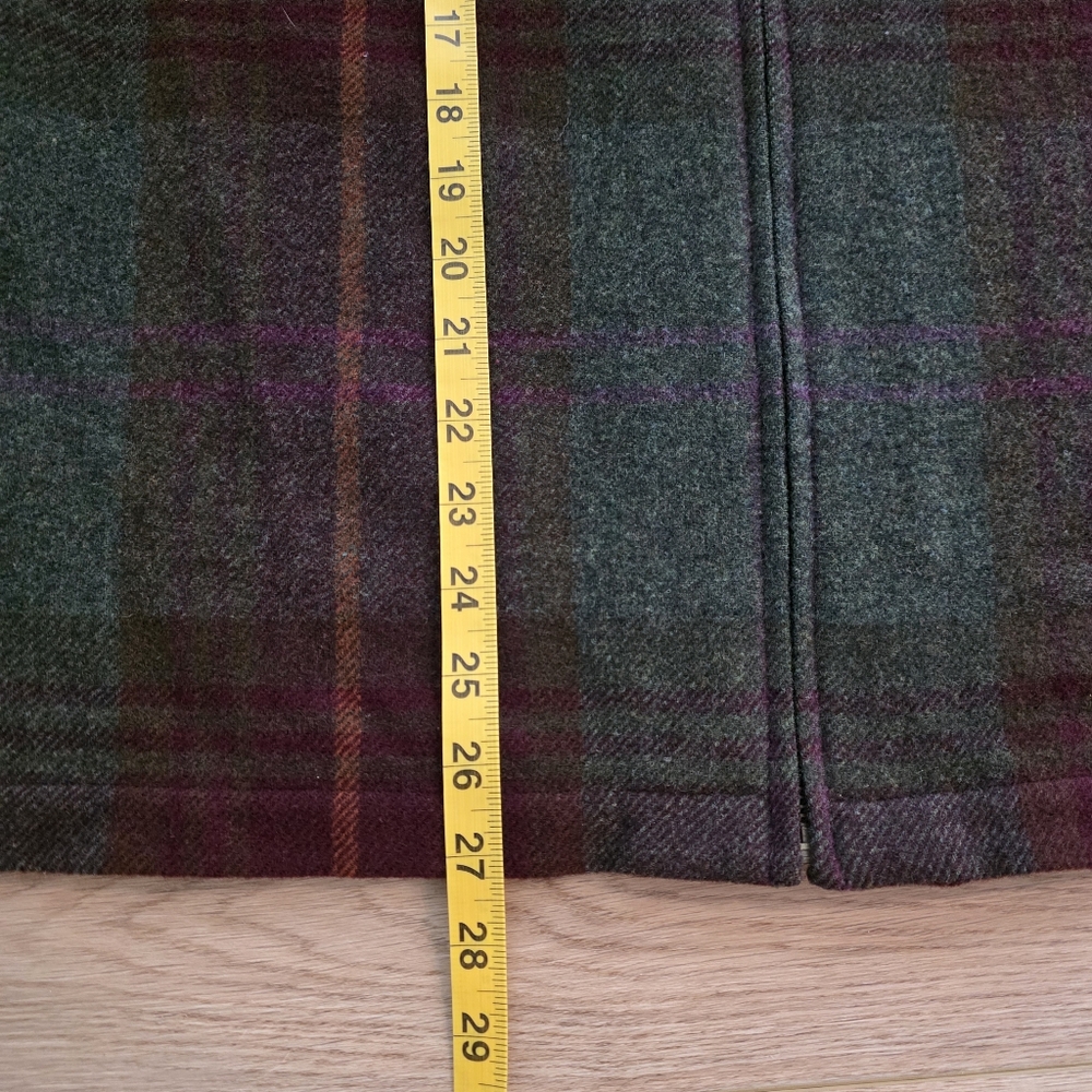 PRISTINE Lauren Ralph Lauren Plaid Jacket Shacket Size Small Suede Elbow Patches - Picture 6 of 11